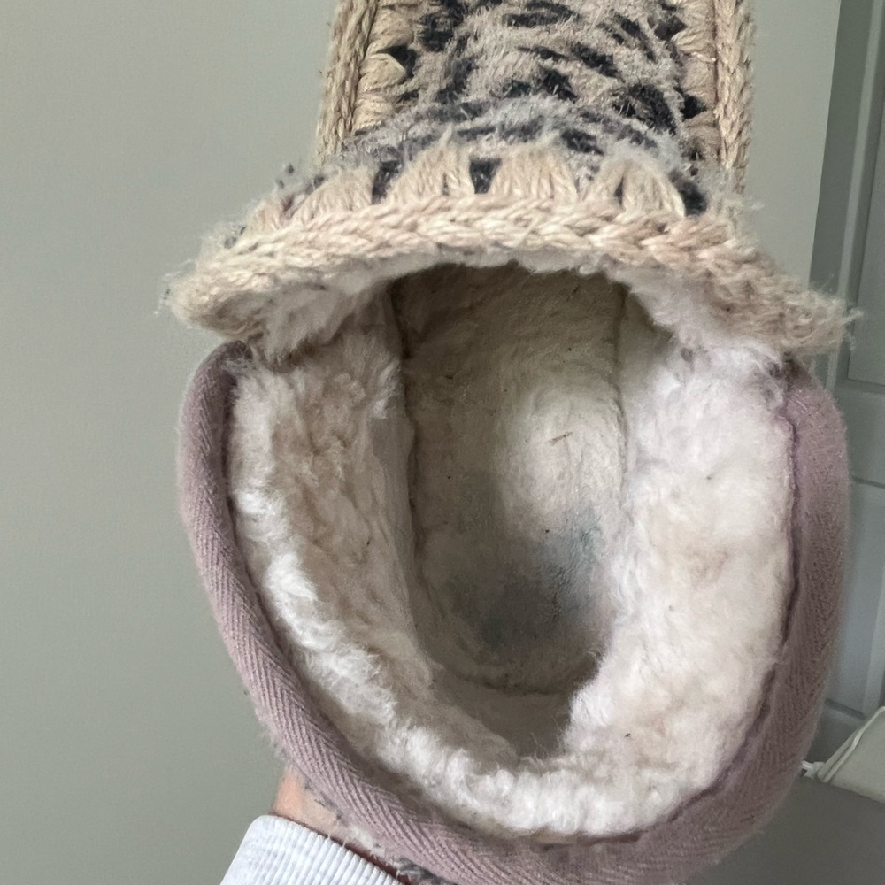 MOU Leopard Print Bounce Fleece Lined Ankle Boots - Picture 8 of 9